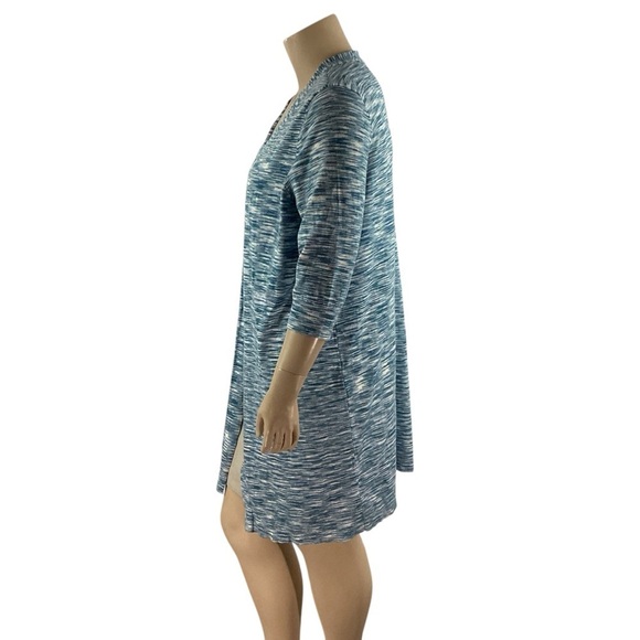 Lane Bryant Space Dye Open Front Cardigan Blue White Size 18/20 - Picture 4 of 7